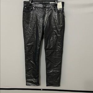GAP Metallic Silver High Rise Jeans